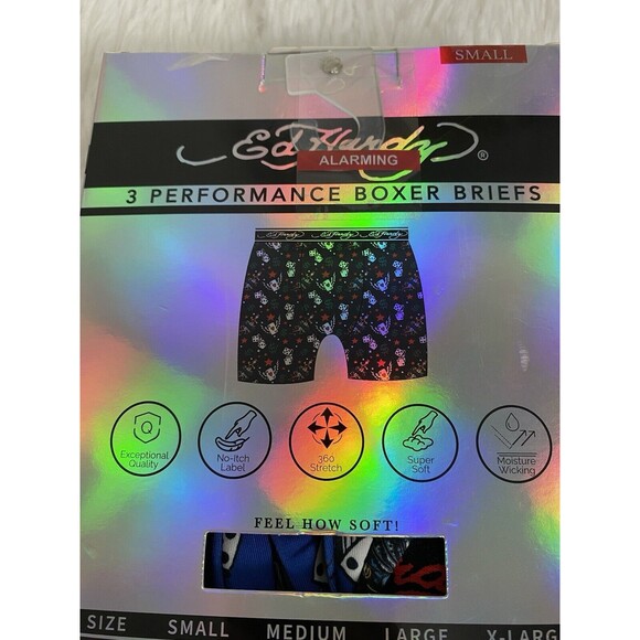 Ed Hardy Performance Boxer Briefs Men's 3 Pack Underwear Multicolor - Picture 6 of 8